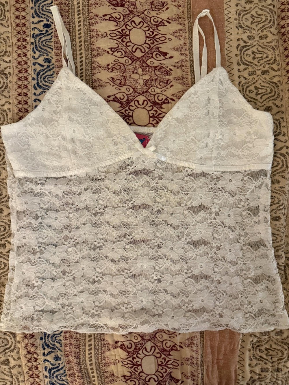 Edikted white lace tank top